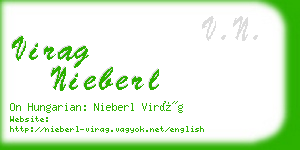 virag nieberl business card